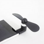 Wholesale Micro USB Android V8V9 Portable Cell Phone Mini Electric Cooling Fan (Black)